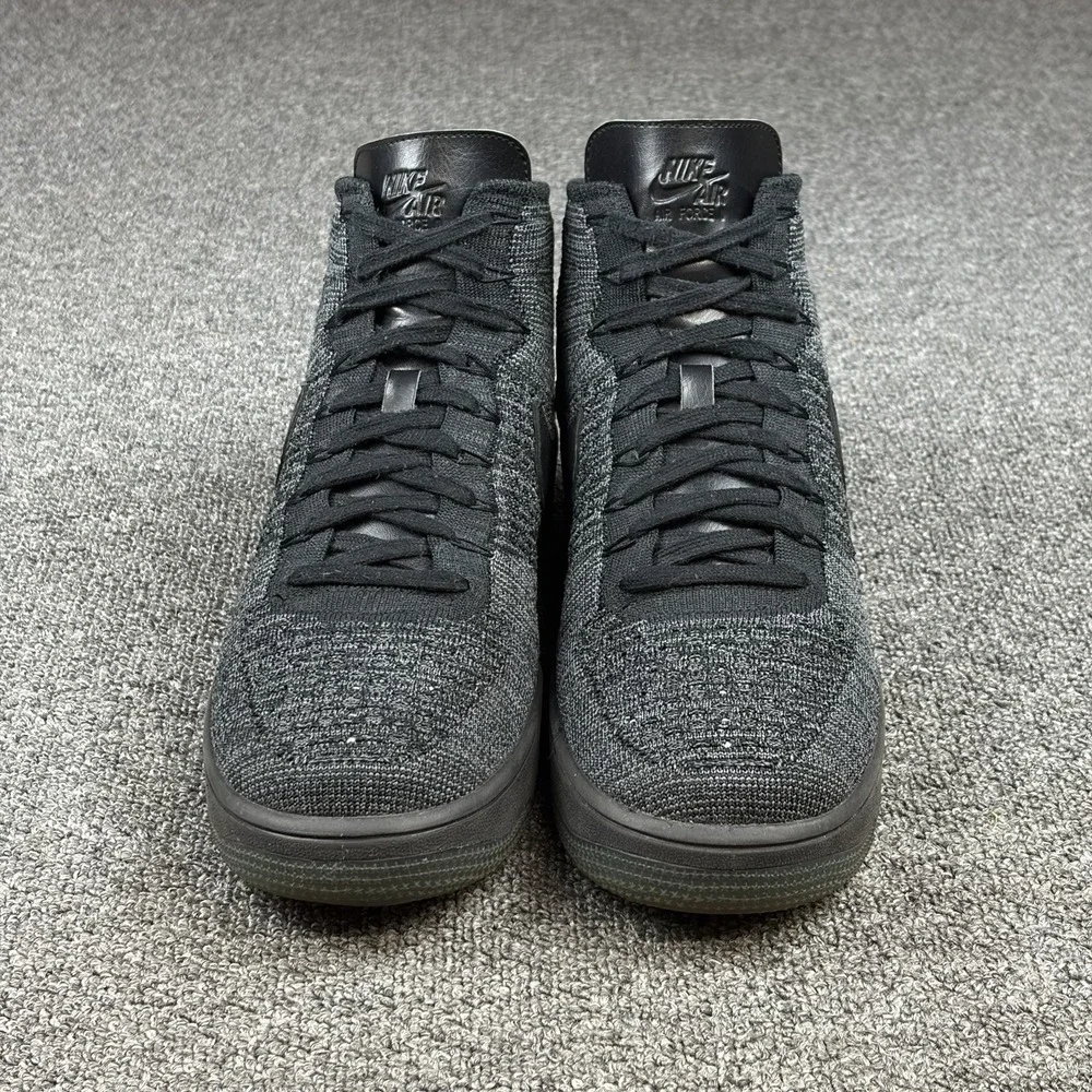 Nike Air Force 1 Ultra Flyknit Mid Dark Grey Black 817420-001 Men's Size 10